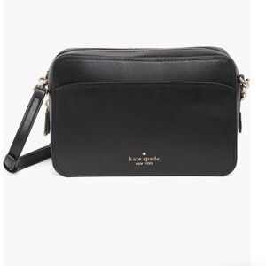 Black Kate Spade Lauryn Crossbody Camera Bag Purse